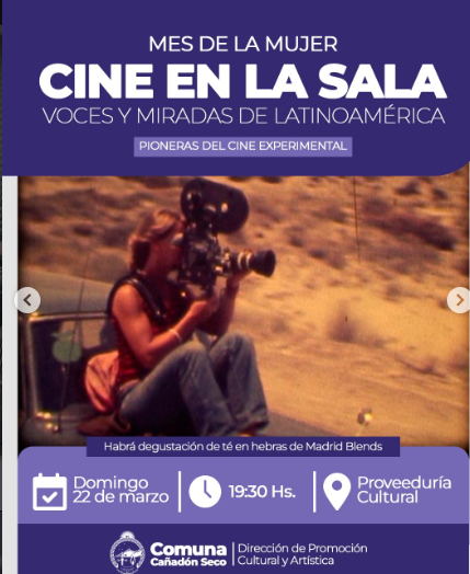 Flyer de actividad cultural Cine en la Sala